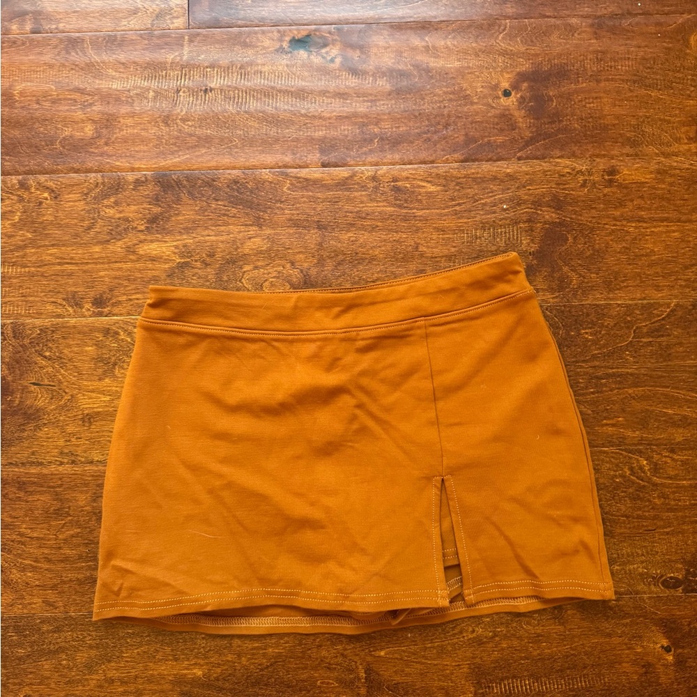 Urban Outfitters Orange Pencil Mini Skirt with Slit
